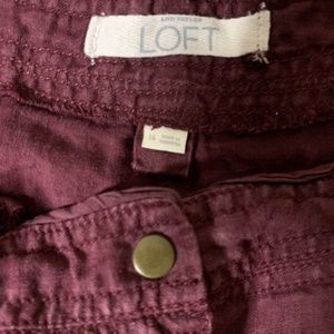 LOFT Shorts - BOGO SALE LOFT linen wine red shorts size 14 LOFT Shorts - BOGO SALE LOFT linen wine red shorts size 14
